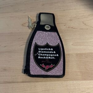 🟢 Pink Glitter Bottle-Shaped coin purse